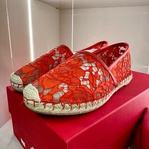 Valentino Garavani lace espadrille size 37